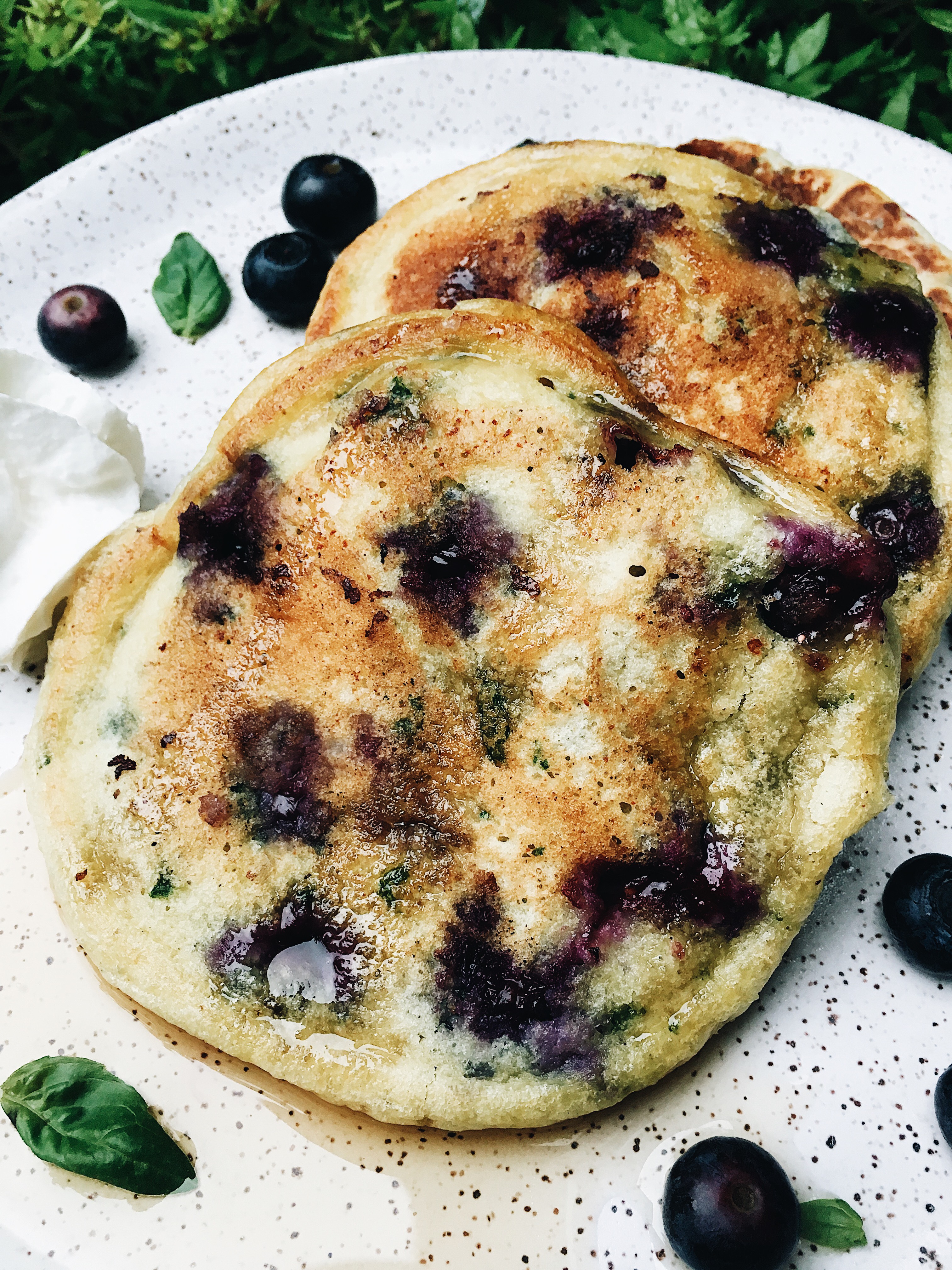 Blueberry Pancakes Close Up